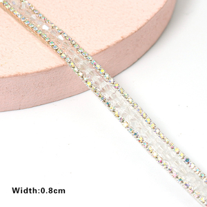 <span class=keywords><strong>Diamant</strong></span> strass avec film de repassage en maille adhésive au dos, chaîne de perles, robe de mariée, sac à chaussures, accessoires vestimentaires, dentelle - Product Image 4