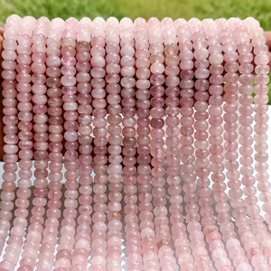 Perles de pierres précieuses en quartz rose naturel, rondes, lisses, 8 mm, 8 pouces - Product Image 1