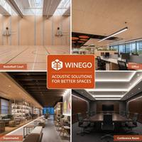 Panneau acoustique mural décoratif micro-perforé WINEGO, panneau acoustique en mélamine absorbant le son