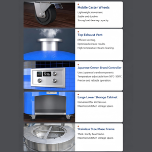 Forno per <span class=keywords><strong>Pizza</strong></span> a Legna di Grado Commerciale per Cottura <span class=keywords><strong>in</strong></span> Stile Napoletano, Include Cupola Isolata e Base <span class=keywords><strong>in</strong></span> Pietra per il Mantenimento del Calore - Product Image 6