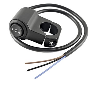 สวิตช์มอเตอร์ไซค์ Qiangye อลูมิเนียมอัลลอยด์ แบบเปิด-ปิด-เปิด 3 ตำแหน่ง สำหรับดัดแปลงจักรยาน มีสีดำและสีเงินให้เลือก - Product Image 4