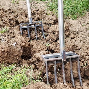 Outils de <span class=keywords><strong>jardin</strong></span> compostables tournants profonds à cinq dents de haute qualité <span class=keywords><strong>fourche</strong></span> en acier agricole - Product Image 2