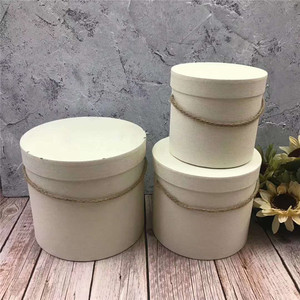 Özel logo baskılı el sanatları hediyeler ambalaj kağıt kapak yuvarlak şekil çiçek kutusu - Product Image 6