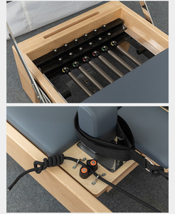 Reformer de Madera Plegable y Resistente de Altura Media para Ejercicios Corporales - Product Image 2