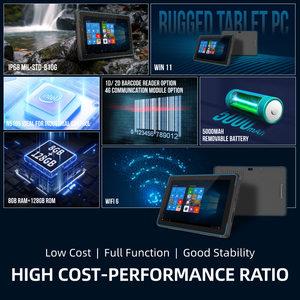 HUGEROCK W105 Venda Quente Industrial Tablet Rugged de 10.1\" WIN 10 5000mAh À Prova D'Água IP68 Leitor de Código de Barras 1D/2D QR Code 8+128GB - Product Image 3