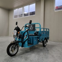 Tricycle électrique agricole chinois à benne ouverte, capacité de charge de 400 kg, vitesse de 30-50 km/h, certifié CEE, moteur 60V 1000W, autonomie de 70-90 km, en vente