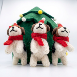Wholesale Felt <b>Red</b> <b>Scarfed</b> Puppy Ornament Handmade Christmas Hanging Dog Decor Child Pet Lover Gift Set Holiday Supplies - Product Image 6
