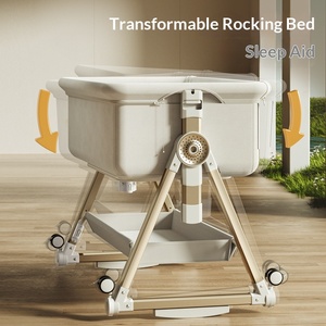 Lit à bascule pour bébé Summer Infants, hauteur réglable, mobile, nettoyable, grand format, multifonction, table à langer pliable pour chambre à coucher - Product Image 2