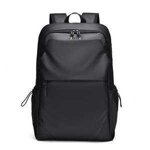 Sac à dos pour hommes, sac d'ordinateur de 15 pouces, sac de voyage d'affaires, couleur unie, noir, gris, bleu, style jeune - Product Image 1