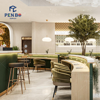 Ensemble de mobilier commercial personnalisé pour stand d'accueil, café, hôtel, restaurant élégant, pour projets