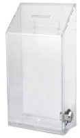 Grande caisse en acrylique transparente personnalisée, boîtes de dons en acrylique pour église en plexiglas avec serrure, vente en gros