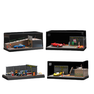 Maquette de scène de <span class=keywords><strong>rue</strong></span> et d'autoroute à l'échelle 1:64, modèle de voiture en alliage, paysage stéréo, petit cadeau de loisir - Product Image 2