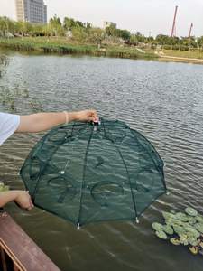 Şemsiye tarzı balıkçılık tuzak yengeç naylon örgü Net ile tuzak kafesi kerevit kafes - Product Image 3