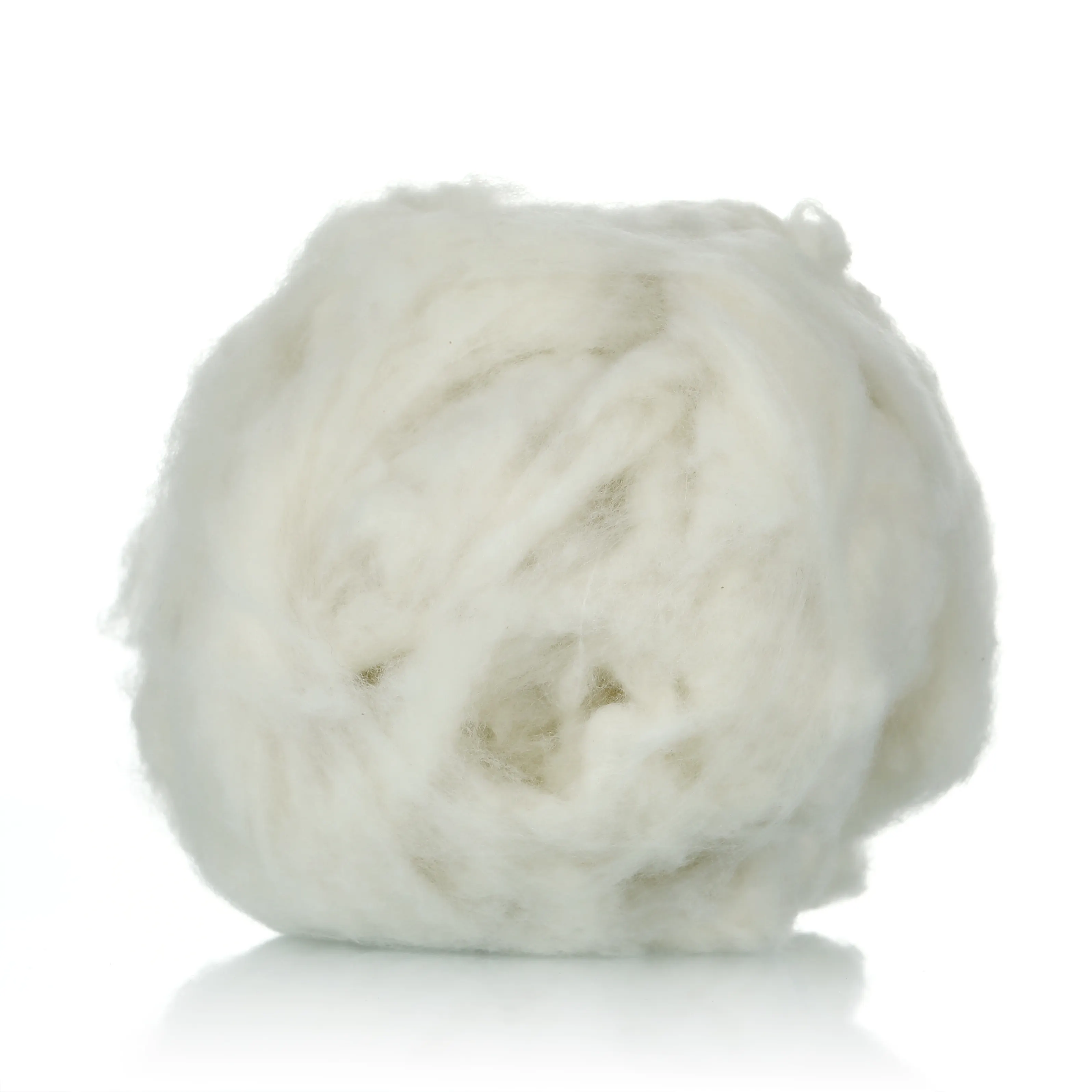 Mongolia-fibra de lana de Cachemira 100%, pelo blanco sin procesar, supersuave