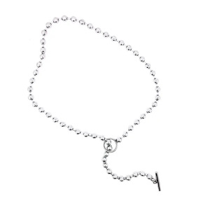 2026 New Simple Niche Design Bead <b>Chain</b> Necklace <b>Titanium</b> Steel OT Button Unisex's Necklaces Fashion Jewelry Wholesale - Product Image 6