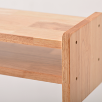 Support d'écran à deux niveaux en bois massif personnalisé |   Étagère double niveau ergonomique pour écran d'ordinateur |   Organisateur de rangement de bureau