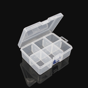 Có thể điều chỉnh ngăn <span class=keywords><strong>6</strong></span>-ngăn nhựa trong suốt hộp lưu trữ cho công cụ trường hợp tổ chức - Product Image 6