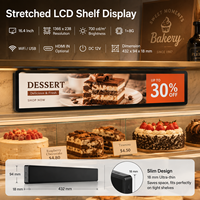Affichage numérique LCD commercial haut de gamme pour publicité sur les rayons de magasin et magasins intelligents