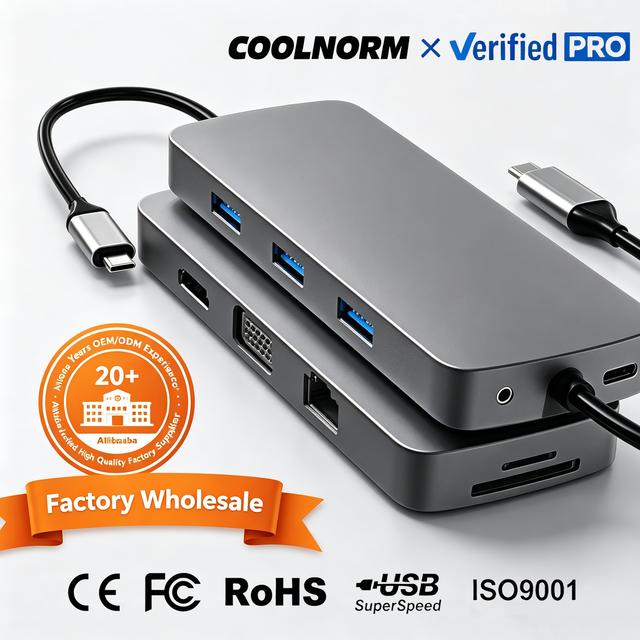 Cross-Border Spot 10-in-1 Type-C Docking Station USB Hub Splitter USB30/ Expander Multi-Functional Ethernet RJ45