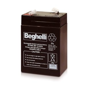 Batteria al Piombo Sigillata Ricaricabile Beghelli 6V 4Ah Antigoccia per Elettronica - Product Image 1