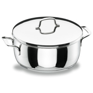 Casseruola in acciaio inossidabile con coperchio da 5 quarti per cuocere e preparare cibi - Product Image 1