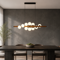Lustres décoratifs de luxe pour l'intérieur, à longue durée de vie, 10 ampoules, lumière LED à intensité variable, protection des yeux