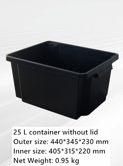 Tanque de 25L (sin tapa) exterior 44*34,5*23cm interior 40,5*31,5*22cm