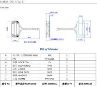 Speaker Mini Full Range 13*6mm 4~8Ohm untuk Smart Watch, Smart Bracelet, dan Perangkat yang Dapat Dipakai