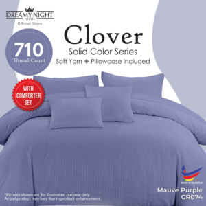 Ensemble de couette simple de luxe Clover 710TC microfibre, drap-housse et taie d'oreiller (ajustement de matelas de 25cm) | Design de couleur unie - Product Image 3