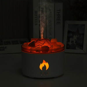 Humidificateur à roche volcanique Yx-1502, diffuseur d'aromathérapie de grande capacité de 700 ml avec lumière LED en forme de flamme pour usage domestique - Product Image 1
