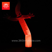 360 gonflable 4.5m de haut blanc fantôme Air ciel danseur géant publicité gonflables avec ventilateur de danseur d'air à vendre