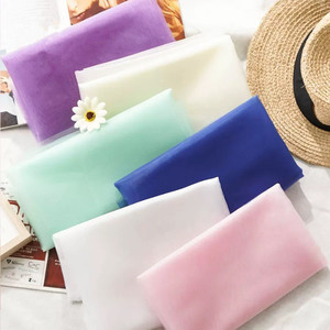 Ancho 150 cm poliéster sólido Organza tela <span class=keywords><strong>transparente</strong></span> <span class=keywords><strong>tul</strong></span> Malla tela para vestido falda cortina cinta accesorio - Product Image 1