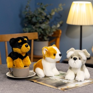 Peluche <span class=keywords><strong>de</strong></span> Animales <span class=keywords><strong>de</strong></span> Granja Ultra Suaves - Compañero Reconfortante - 15cm 3 Modelos Surtidos - ¡Oferta! Perros Sentados Realistas - Product Image 3