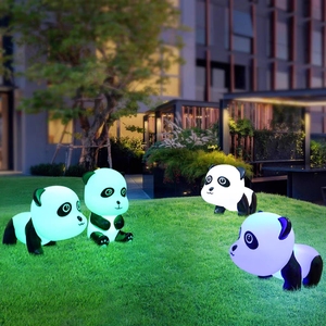 Estatuilla de <span class=keywords><strong>Panda</strong></span> brillante para decoración de bienes raíces para luces con motivos de paisaje de jardín escultura de animales para área escénica - Product Image 4