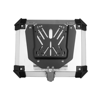 Coffre de moto en alliage aluminium-magnésium noir 45L, boîte arrière, top case, boîte latérale en aluminium
