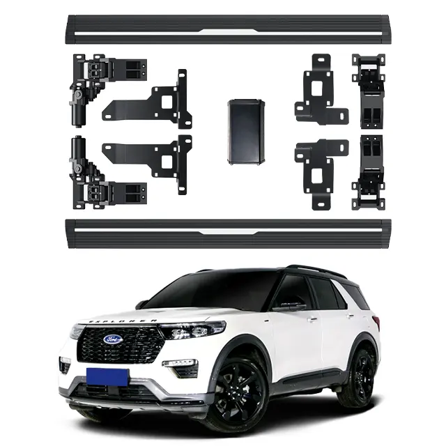 Placa de corrida, motor à prova d' água de alto desempenho, placa de corrida dobrável para ford explorer 2016-2022, passos alimentados de liga de alumínio