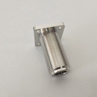 Connecteur coaxial RF de type N femelle étanche en laiton/PTFE 50 Ohm à 4 trous de 24 mm pour antenne à bride électrique à broche de 3,5 mm