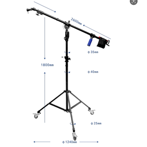 Trípode de estudio de alta resistencia profesional, soporte de luz de brazo mágico con manivela para rodaje de películas - Product Image 2