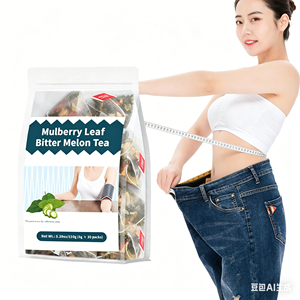 Tisane de feuilles de mûrier et de melon <span class=keywords><strong>amer</strong></span>, marque privée OEM, mélange d'herbes d'aubépine et de racine de Kudzu, détoxifiant hépatique, amincissant, pour la digestion, boisson quotidienne - Product Image 1