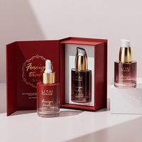 Flacon Compte-Gouttes Luxe Vide Cosmétique Rond Mat Givré pour Sérum Visage 30 ml 50 ml 100 ml et Huile Essentielle, Avec Boîte