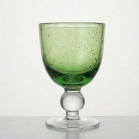 Verres à vin Samlife de 240 ml de style mexicain, couleur verte, avec corps à bulles