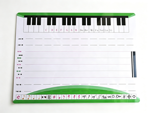 Pizarra Blanca de Borrado en Seco con Diseño de Teclado de Piano para Práctica Musical, Material Educativo, Adhesivos para Notas Musicales, Venta al Por Mayor - Product Image 1