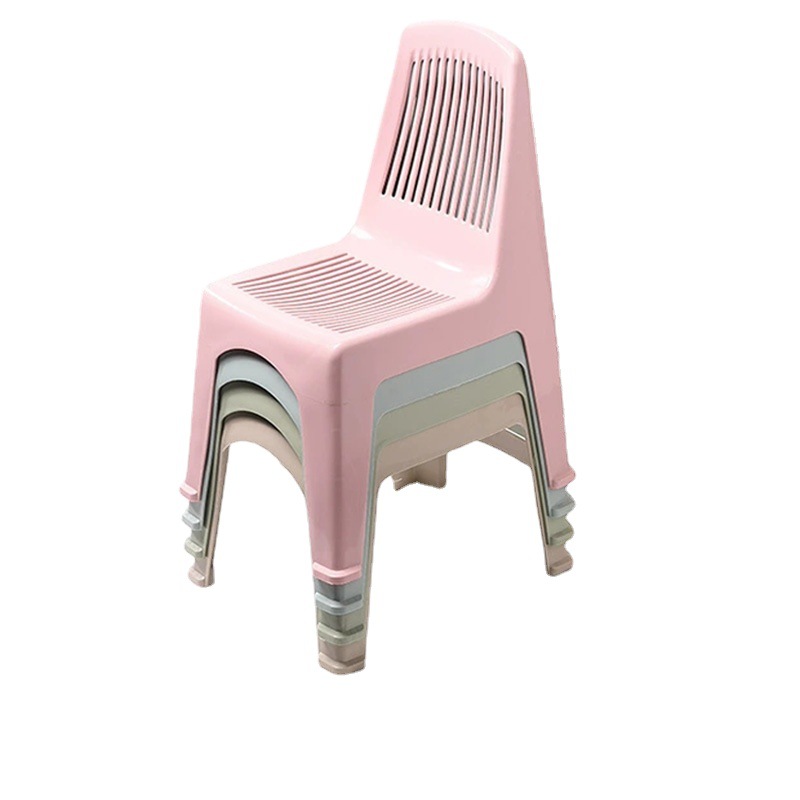 Silla pequeña gruesa de plástico para adultos, respaldo para el hogar, para niños y ancianos, banco pequeño para bebé, taburete de baño