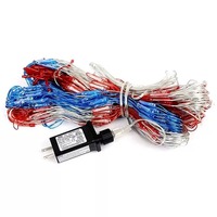 Guirlande lumineuse drapeau américain, LED super lumineuses, étanches, pour la fête de l'indépendance, le 4 juillet, décoration extérieure de jardin, patio, vacances