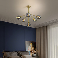 Lustre led suspendu en boule de verre, Style contemporain, Alibaba, chine, 220v