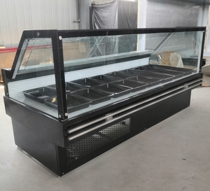 Vitrine réfrigérée pour charcuterie avec porte en <span class=keywords><strong>verre</strong></span>, réfrigérateur avec plateau - Product Image 4