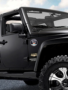 Gran oferta de fábrica, emblema de playa personalizado, pegatina de coche de forma redonda de Metal nominal <span class=keywords><strong>4X4</strong></span> para JEEP, insignia todoterreno, venta al por mayor - Product Image 4