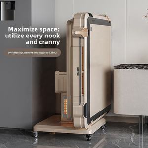 Machine à Mahjong Automatique Pliable de Luxe Moderne Or Champagne, Qualité Professionnelle, Silencieuse, Chauffage sur Quatre Côtés pour MJ - Meilleures Ventes - Product Image 1