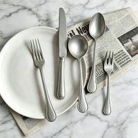 Ensemble de Couverts Modernes de Luxe en Acier Inoxydable 304 Écologique avec Cuillère, Fourchette, Couteau et Baguettes pour Fêtes - Prêt pour la Gravure