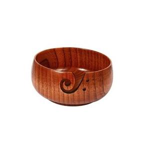 Bol de fil en bois de palissandre fait à la main Style de mode tricot Crochet fil boîte de rangement porte-fil - Product Image 4